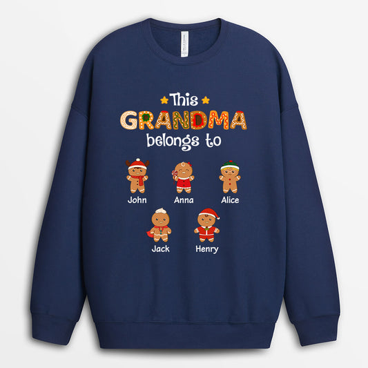 0661WUK2 Personalised Sweatshirt Gifts Cookies Grandma Mum Christmas