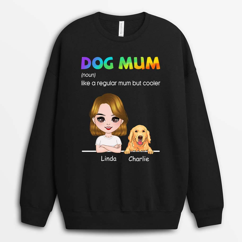 0688WUK2 Personalised Sweatshirt Gifts Dog Mum Dog Lovers