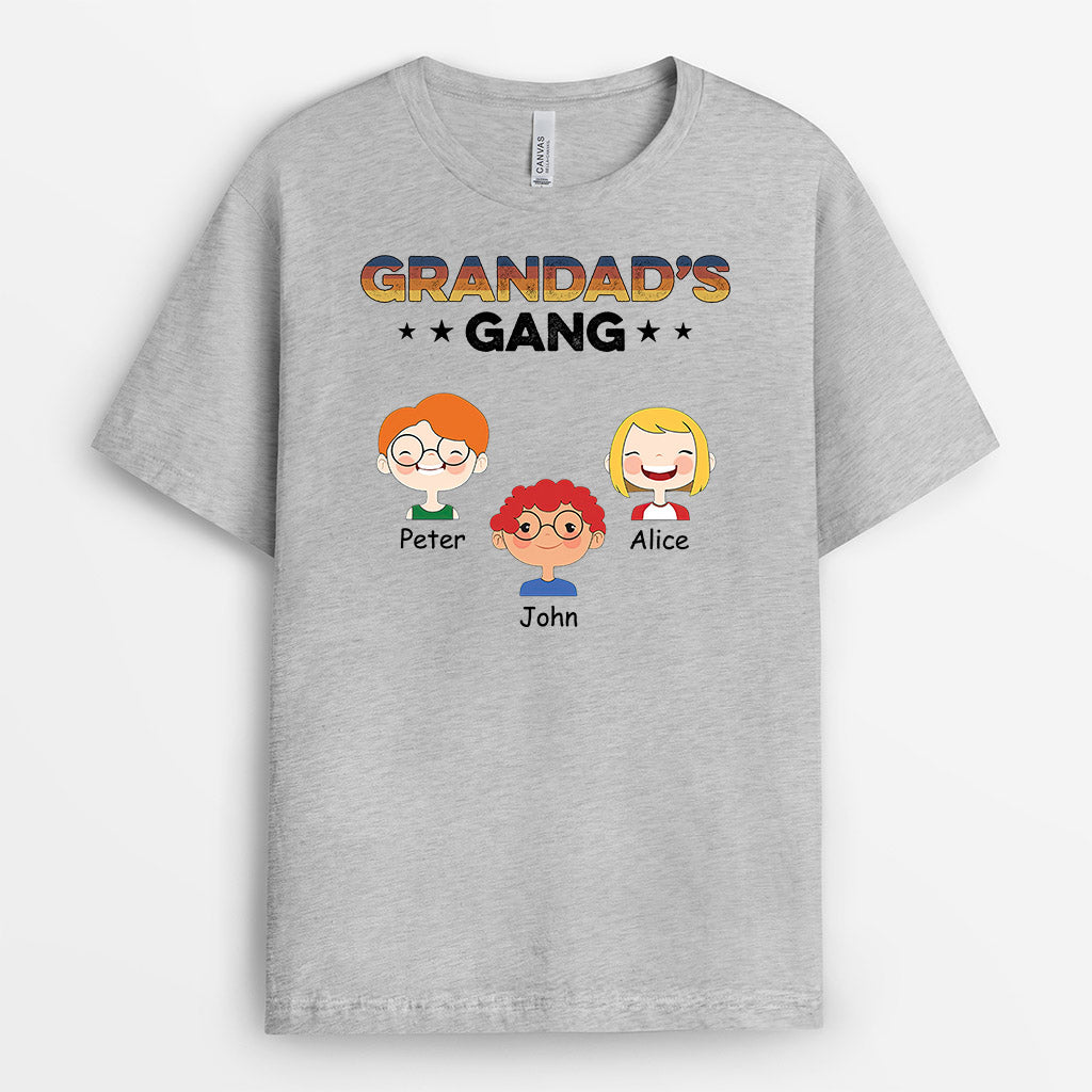 0755AUK2 Personalised T shirts Gifts Kids Grandpa Dad