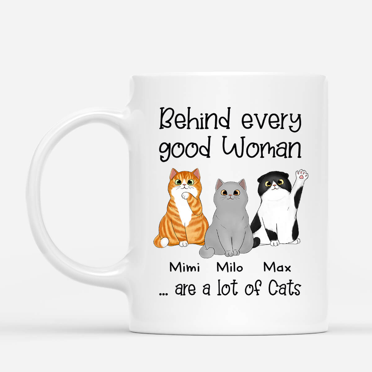 0763MUK1 Personalised Mugs Gifts Cat Cat Lovers