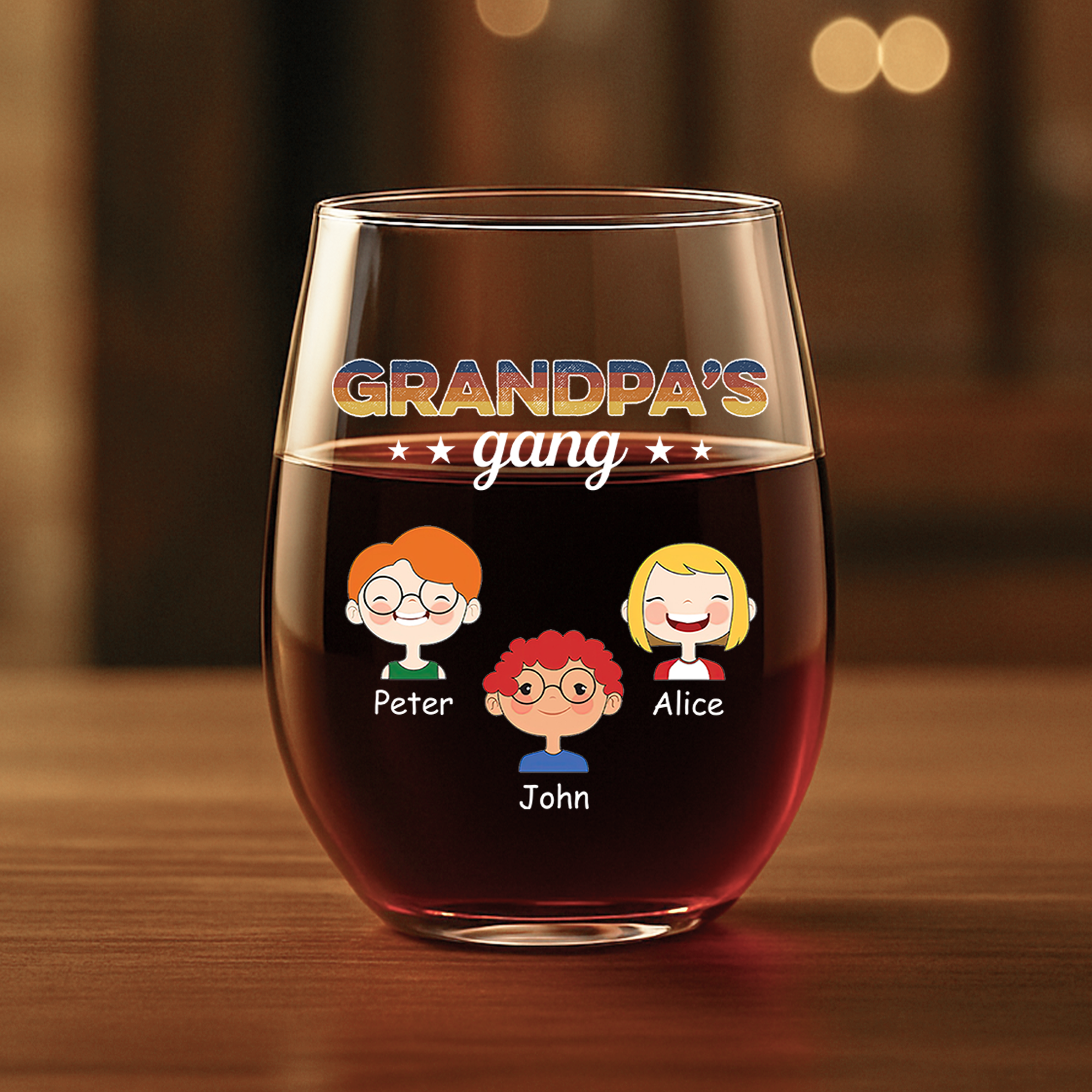 0793IUS1 personalized stemless wine glass unique gifts for grandpa 0793I8N7B