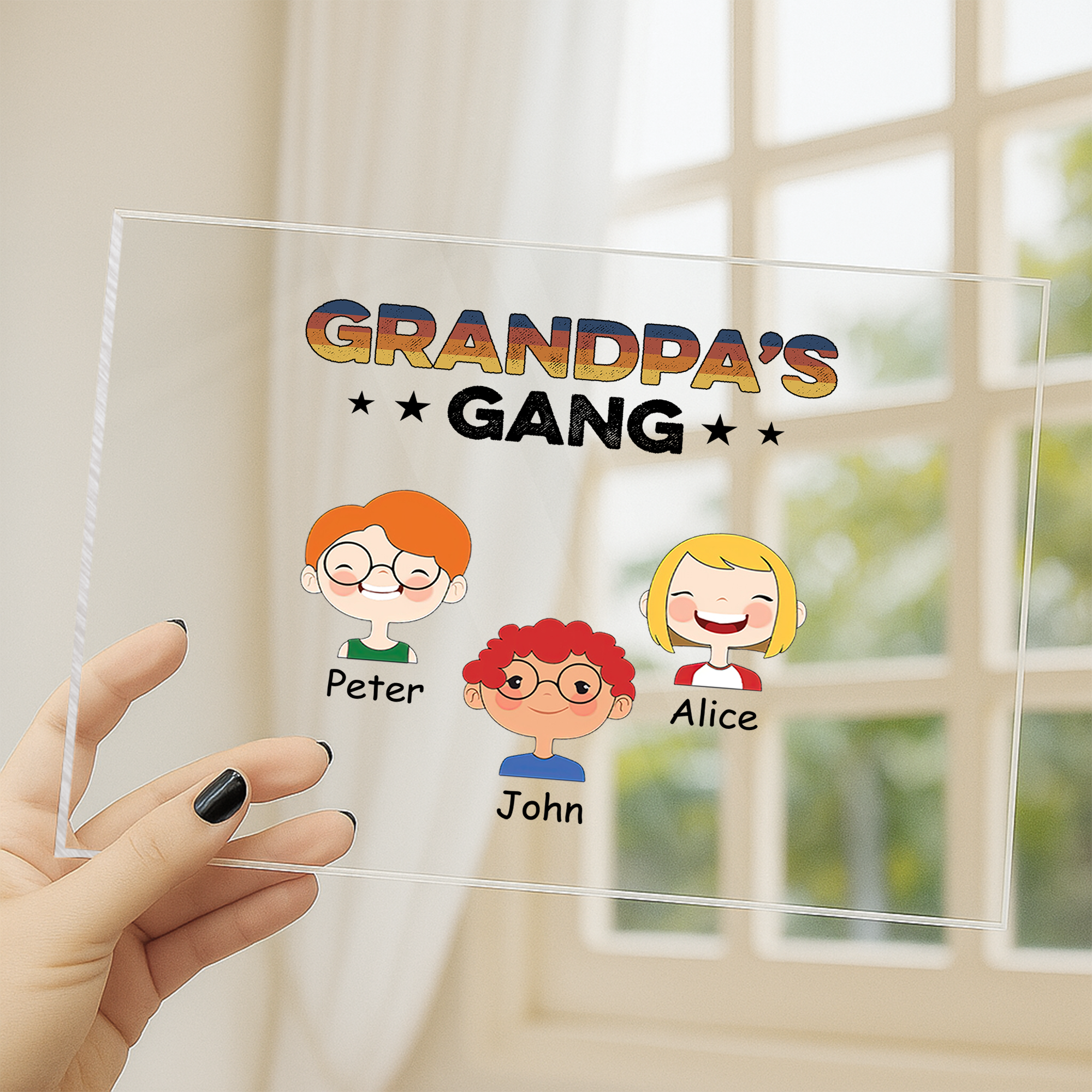 0793RUS3 personalized acrylic plaque with stand unique gift for grandpa 0793R8N7B