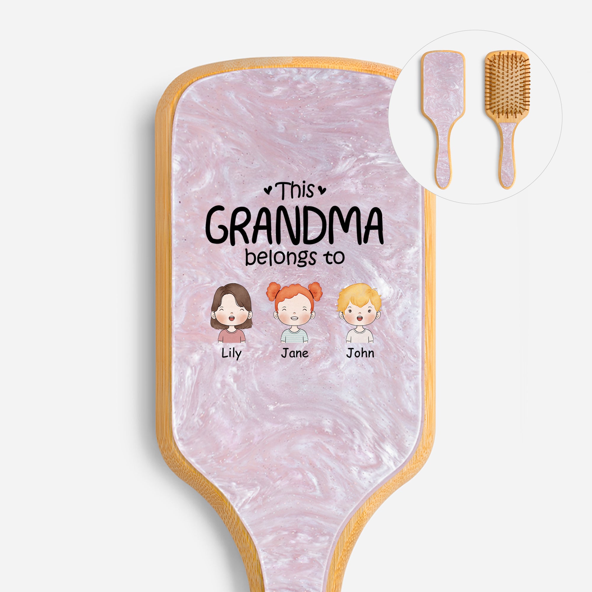 0827AUS1 this mom belongs to uv printed acetate hairbrush custom gifts for momgrandma 0827aq6p5a