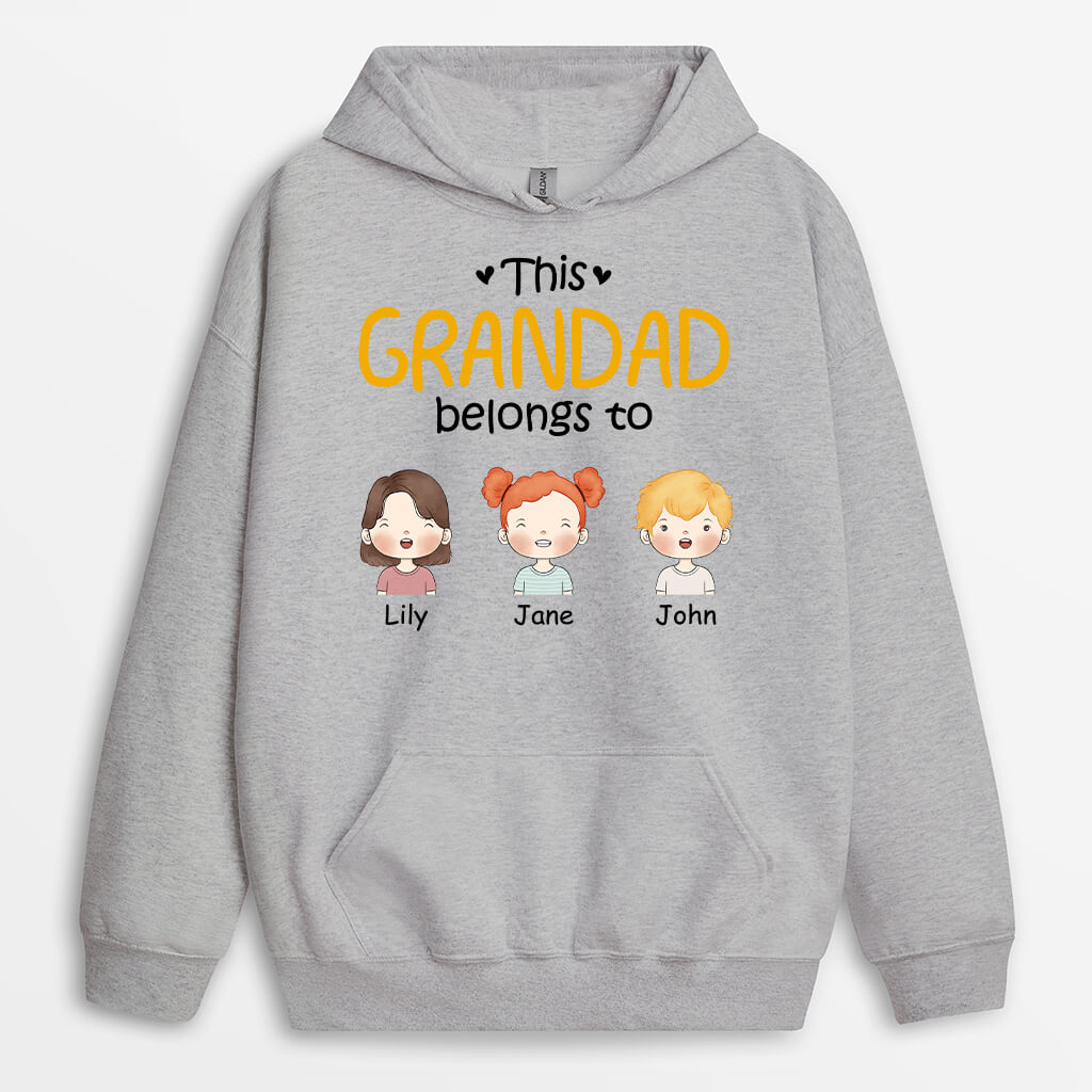 0827HUK1 Personalised Hoodie Gifts Grandad Dad