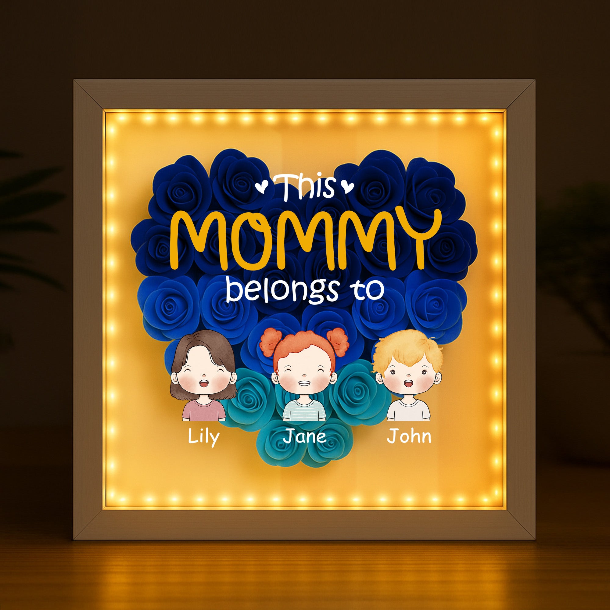 0827OUS2 personalized flower shadow box unique gift for grandma 0827O8M8B