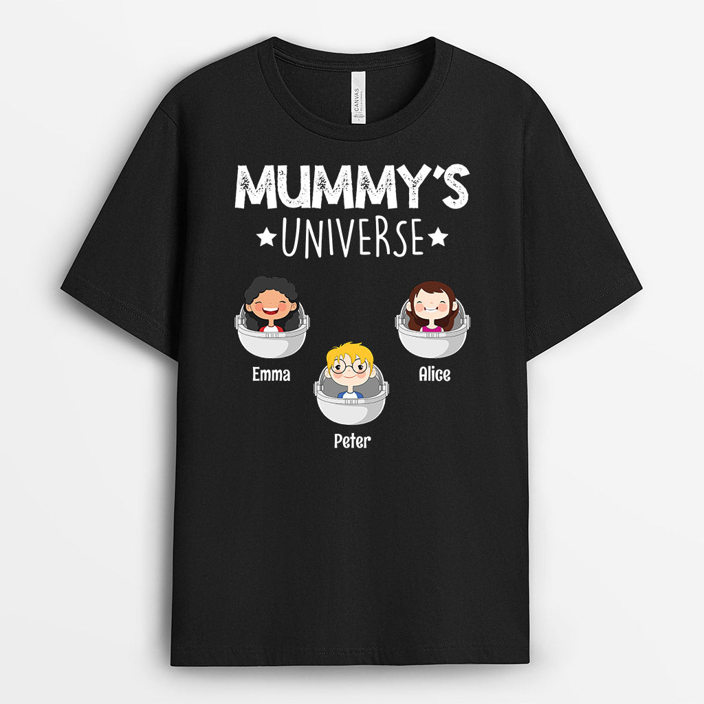 0855AUK1 Personalised T shirts Gifts Astronaut Grandma Mom