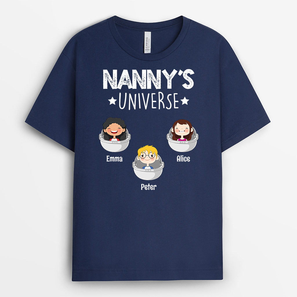 0855AUK2 Personalised T shirts Gifts Astronaut Grandma Mom