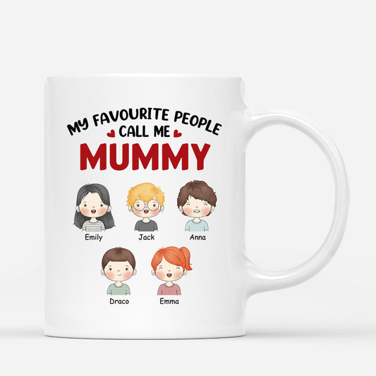 0857MUK1 Personalised Mugs Gifts Cartoon Kids Grandma Mum