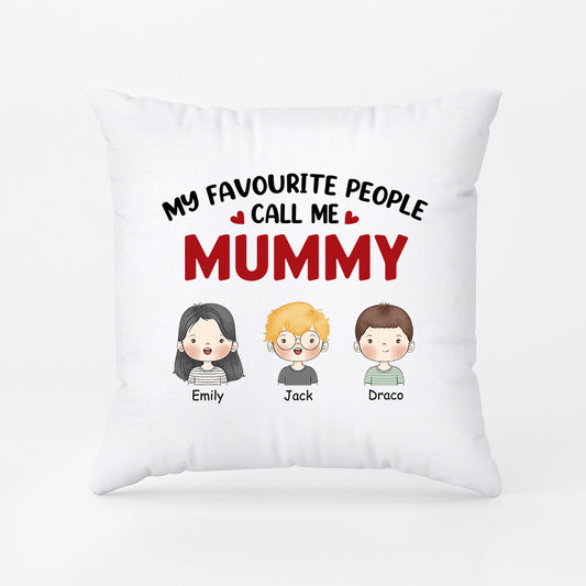 0857PUK1 Personalised Pillows Gifts Cartoon Kids Grandma Mum
