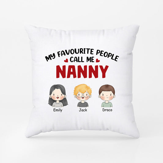 0857PUK2 Personalised Pillows Gifts Cartoon Kids Grandma Mum