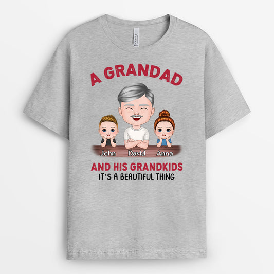 0859AUK2 Personalised T shirts Gifts Grandad Grandad Dad