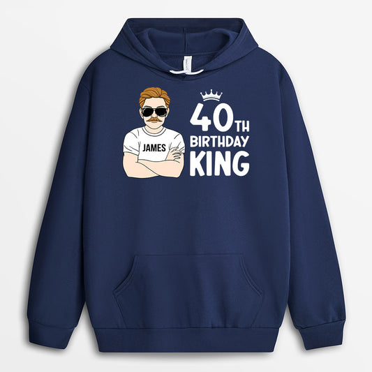 0905HUK2 Personalised Hoodies Gifts Birthday King 40