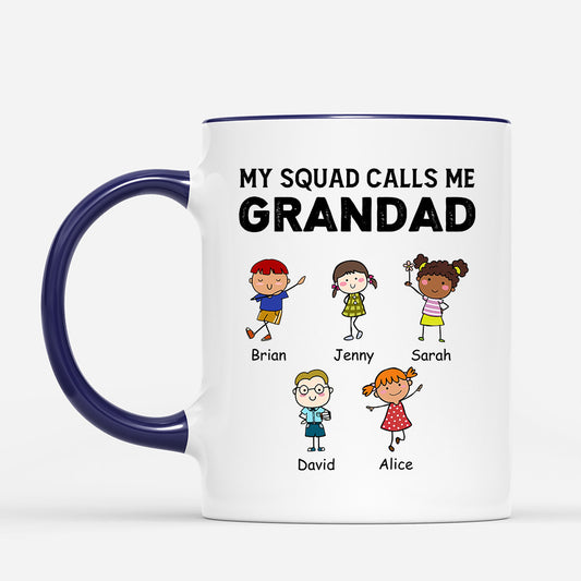 0906MUK1 Personalised Mug Gifts Kids Grandad Dad