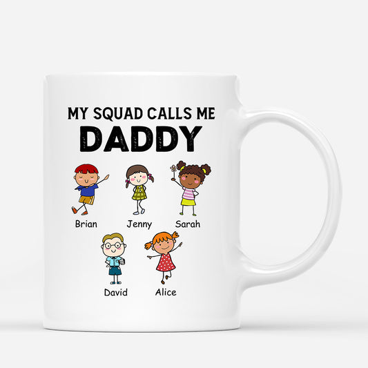 0906MUK2 Personalised Mug Gifts Kids Grandad Dad