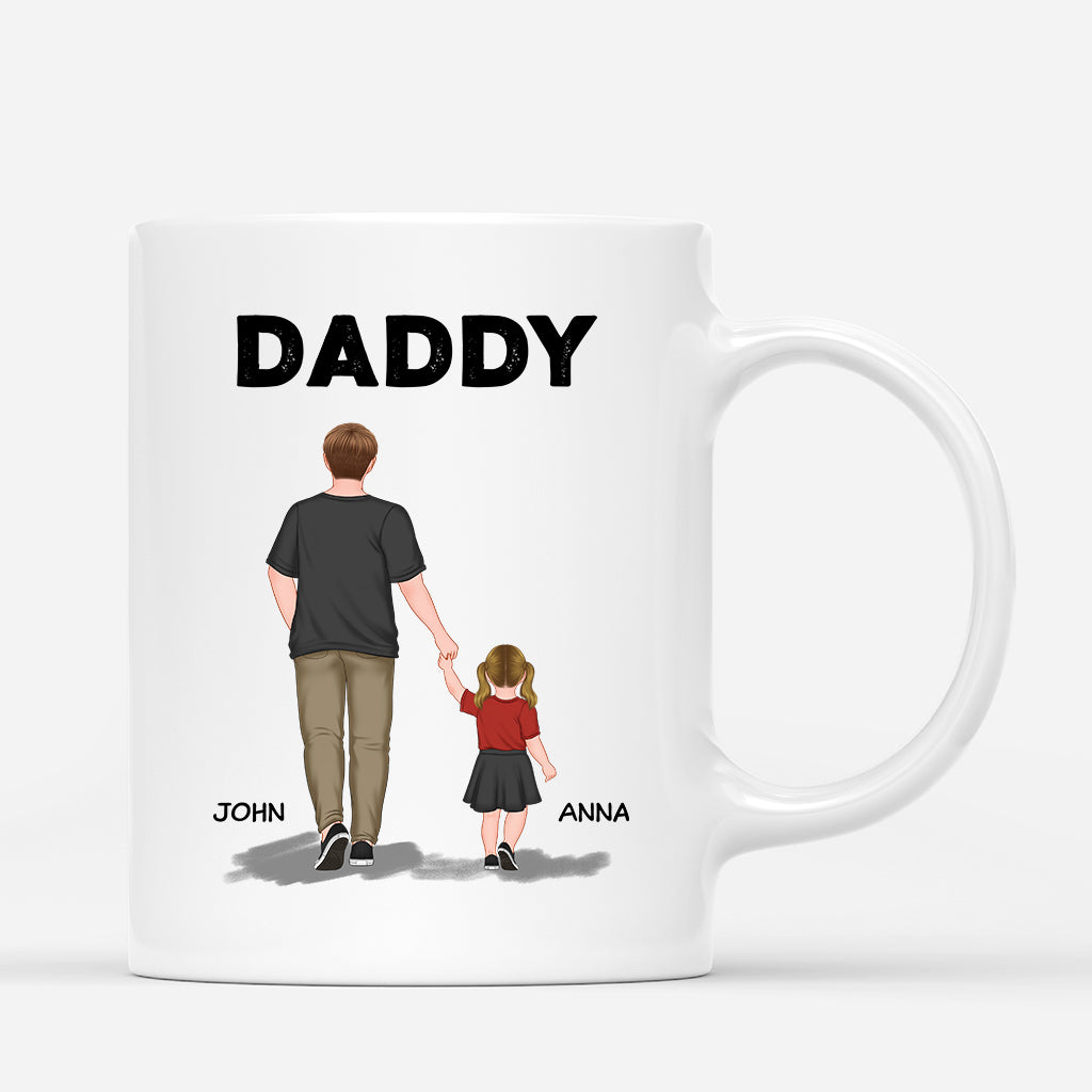 0909MUK1 Personalised Mug Gifts Holding Hand Grandad Dad