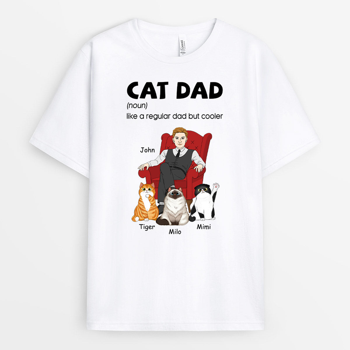 0913AUK1 Personalised T shirts Gifts Cat Cat Lovers