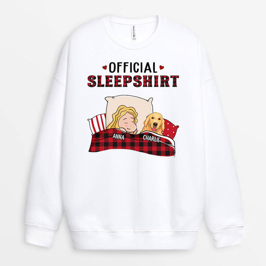 0914WUK1 Personalised Sweatshirt Gifts Sleeping Dog Lovers