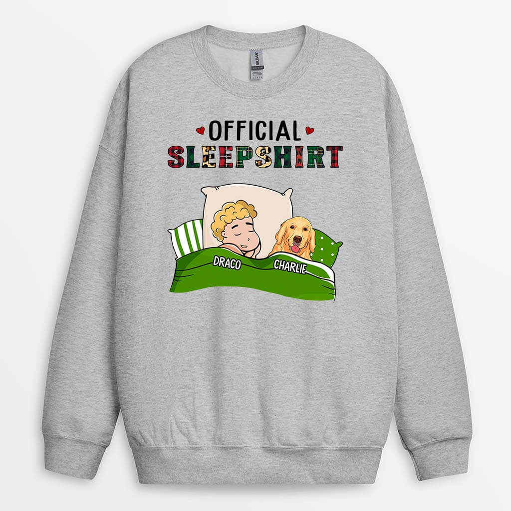 0914WUK2 Personalised Sweatshirt Gifts Sleeping Dog Lovers