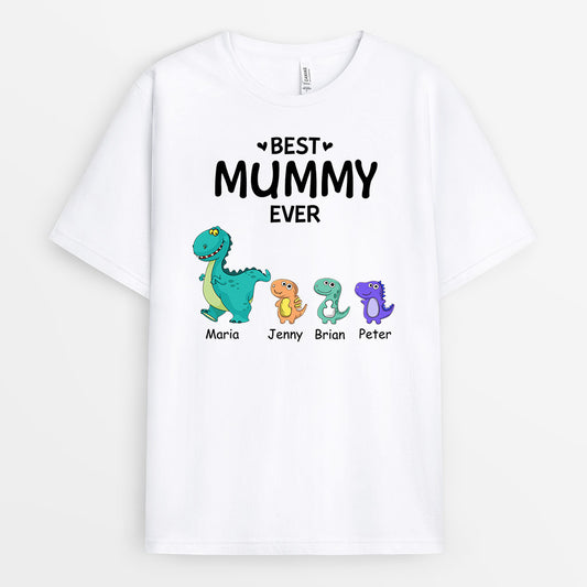 0922AUK2 Personalised T shirts Gifts Dinosaur Grandma Mum