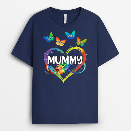 0929AUK2 Personalised T shirts Gifts Butterfly Grandma Mum