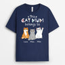 Personalised This Corlourful Cat Mum/Cat Dad Belongs To Cat T-shirt - Personal Chic