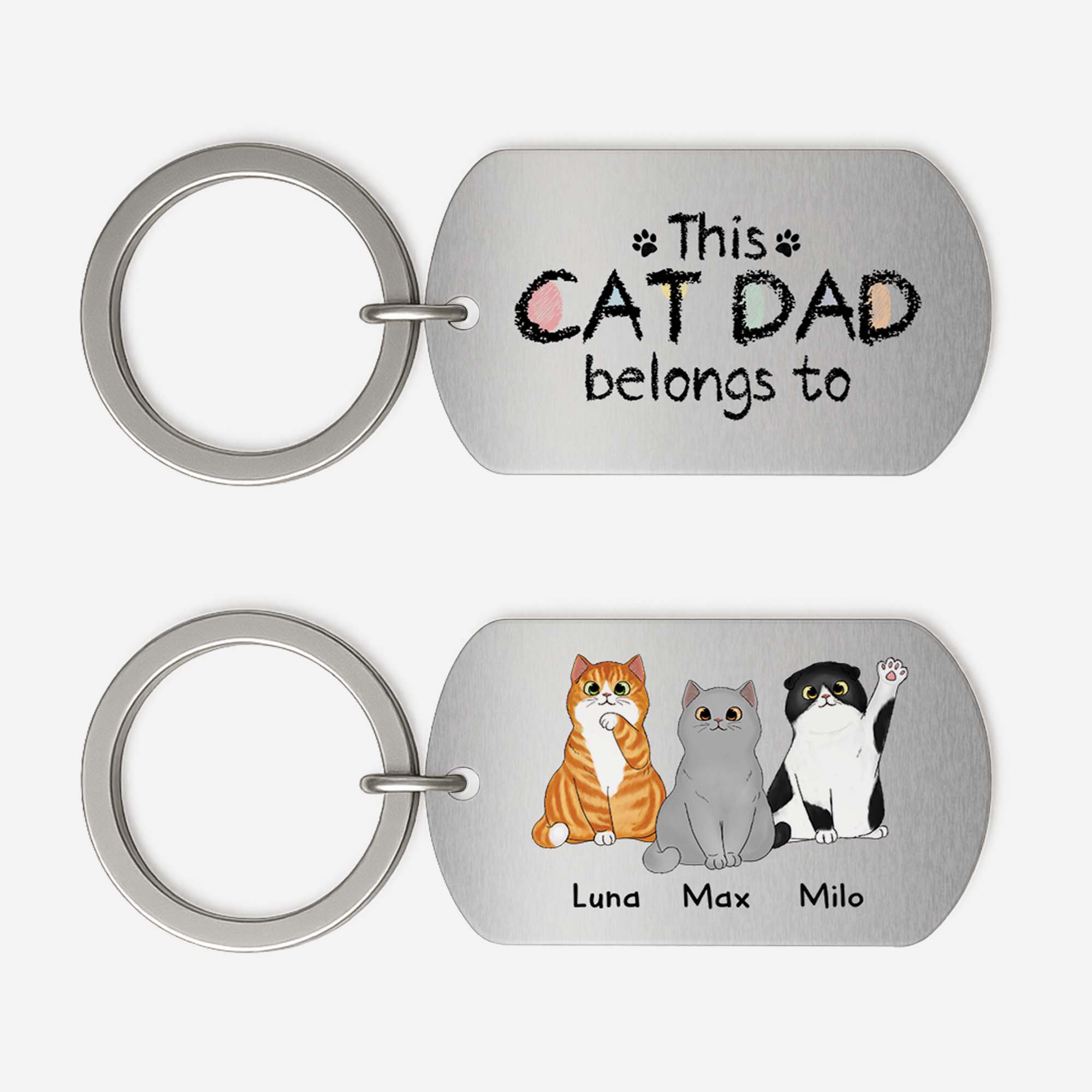0938JUS1 personalized metal keychains gifts for cat lovers 0938J8T8D