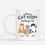 0938MUS1 this cat dad mum belongs to mug personalised mug for cat lovers