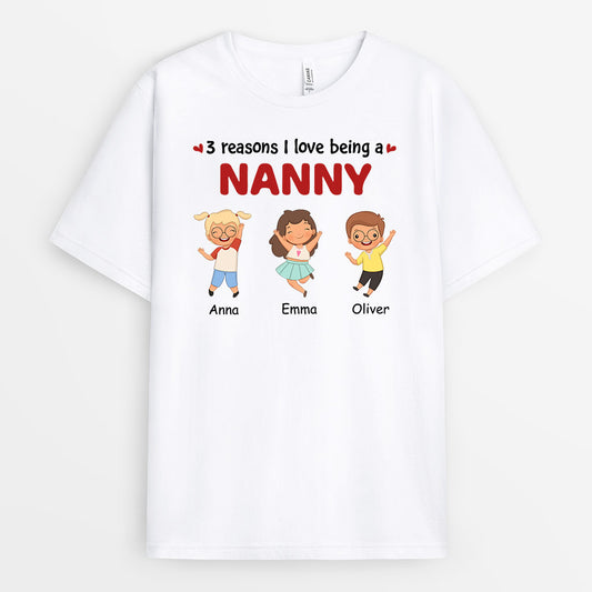 0940AUK1 Personalised T shirt Gifts Kids Grandma Mum