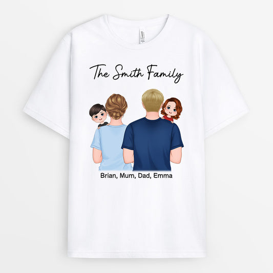 0946AUK1 Personalized T shirts Gifts Family Mum Dad Kids