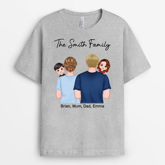 0946AUK2 Personalized T shirts Gifts Family Mum Dad Kids