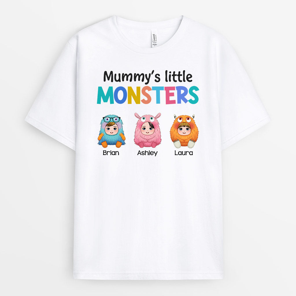 0948AUK1 Personalised T shirts Gifts Monster Grandma Mum