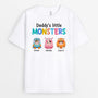 0948AUK1 Personalised T shirts Gifts Monster Papa Grandad