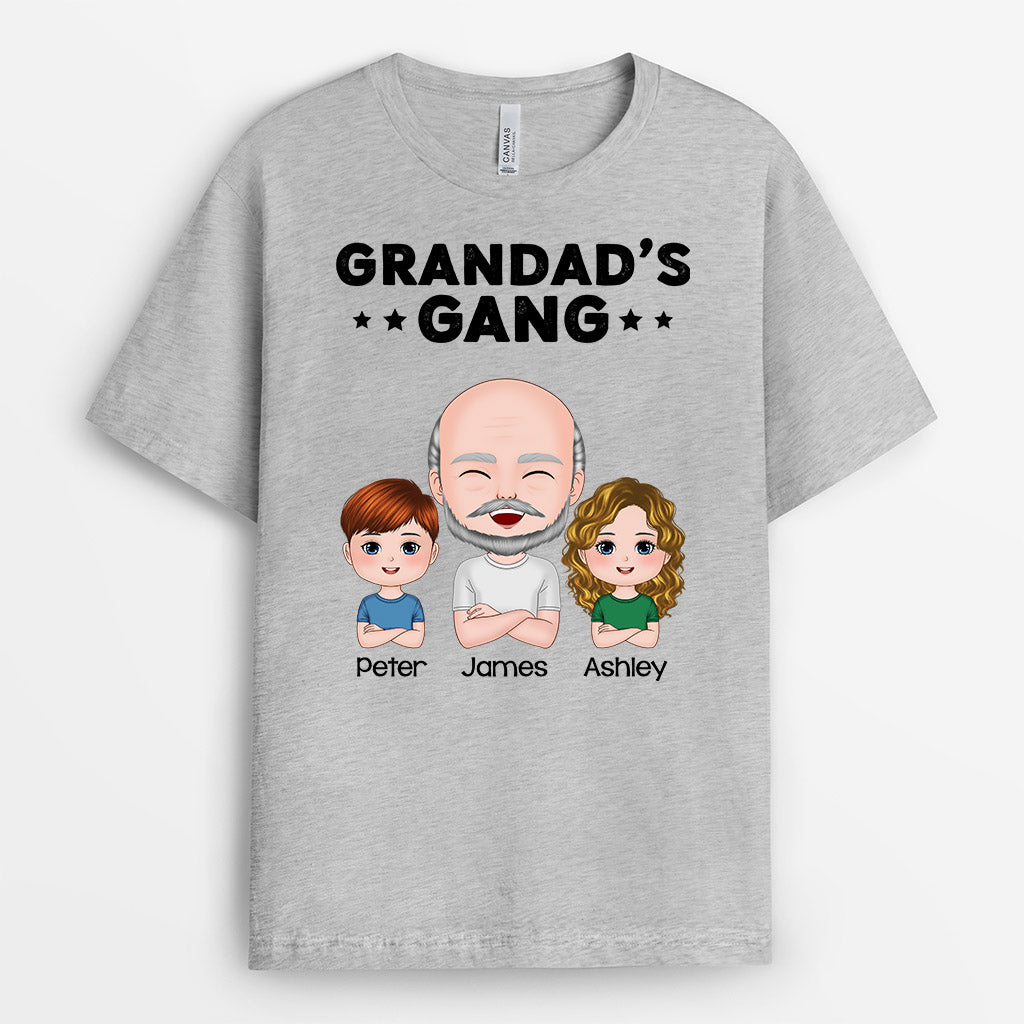 0951AUK2 Personalised T shirts Gifts Kids Grandad Dad