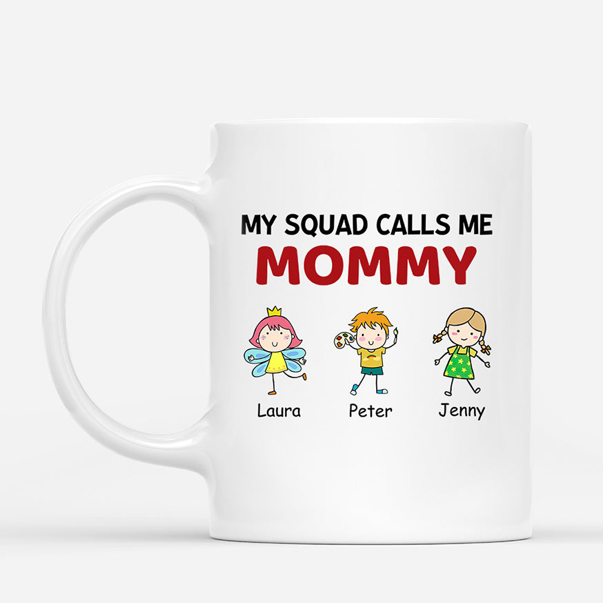0956MUS1 Personalized Mugs Gifts Kids Grandma Mom