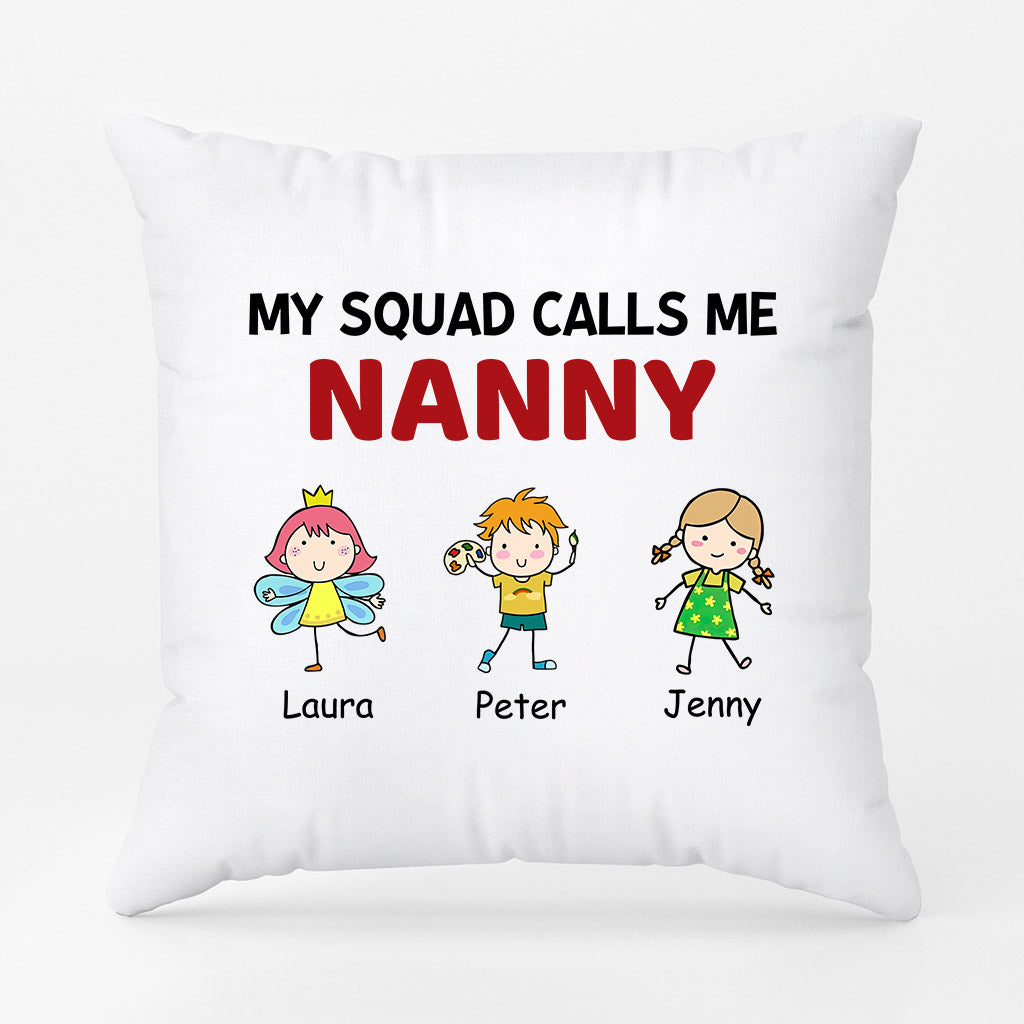 0956PUK2 Personalised Pillows Gifts Squad Grandma Mum