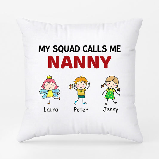 0956PUK2 Personalised Pillows Gifts Squad Grandma Mum
