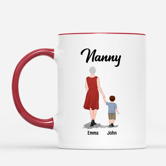 0957MUK2 Personalised Mugs Gifts Hands Grandma Mum