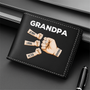 0958JUS2 custom dad present daddy and kids fist bump leather wallet 0958J5H7B