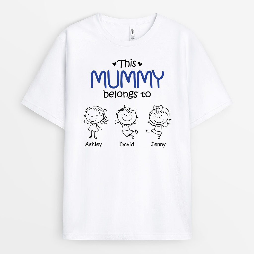 0959AUK1 Personalised T shirt Gifts Grandkids Grandma Mum