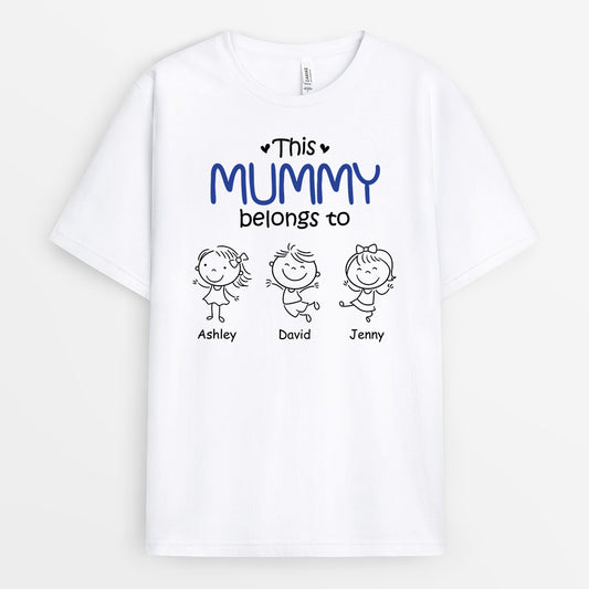 0959AUK1 Personalised T shirt Gifts Grandkids Grandma Mum
