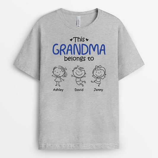 0959AUK2 Personalised T shirt Gifts Grandkids Grandma Mum