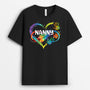 0965AUK2 Personalised T shirts Gifts Hands Grandma Mum