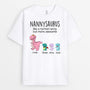 0967AUK2 Personalised T shirts Gifts Dinosaur Grandma Mum