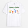 0971AUK2 Personalised T shirts Gifts Flower Grandma Mum