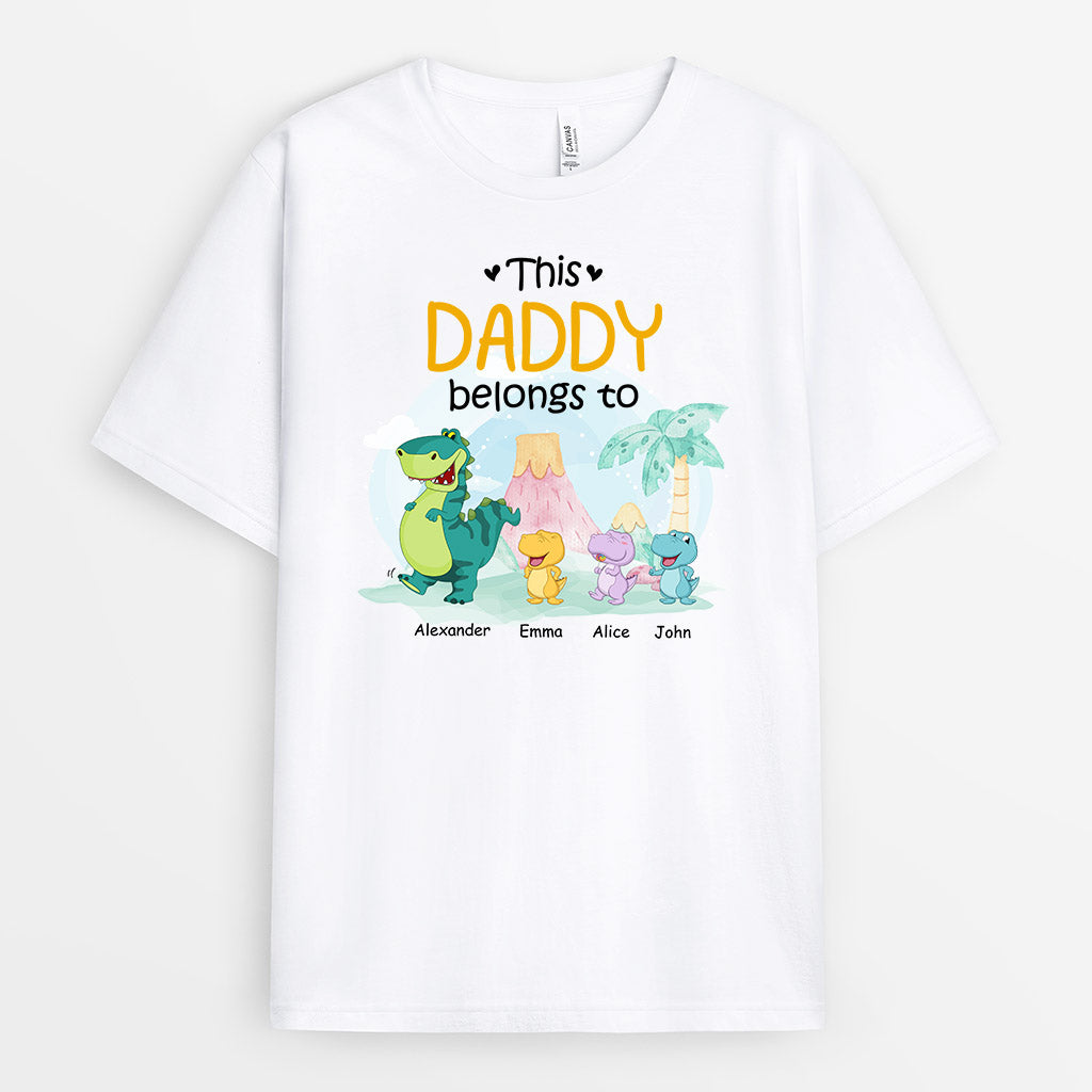 0972AUK1 Personalised T shirts Gifts Dinosaur Grandad Dad