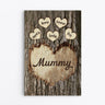 Personalised Family Wooden Heart Canvas - Personal Chic