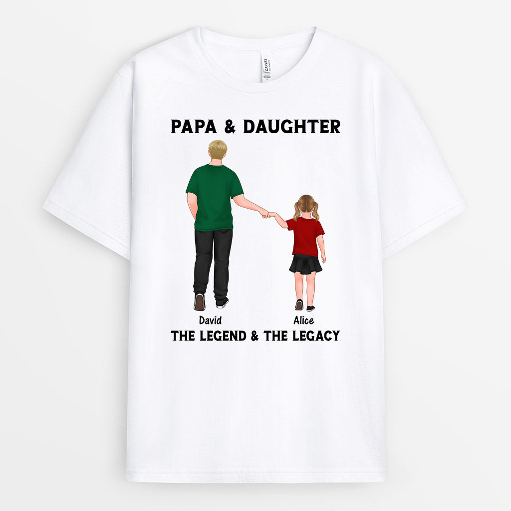 0974AUK1 Personalised T shirts Gifts Fist Bump Grandad Dad