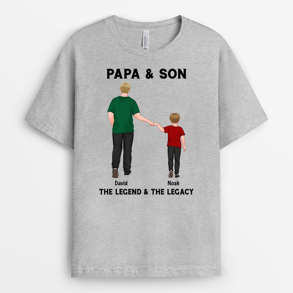 0974AUK2 Personalised T shirts Gifts Fist Bump Grandad Dad