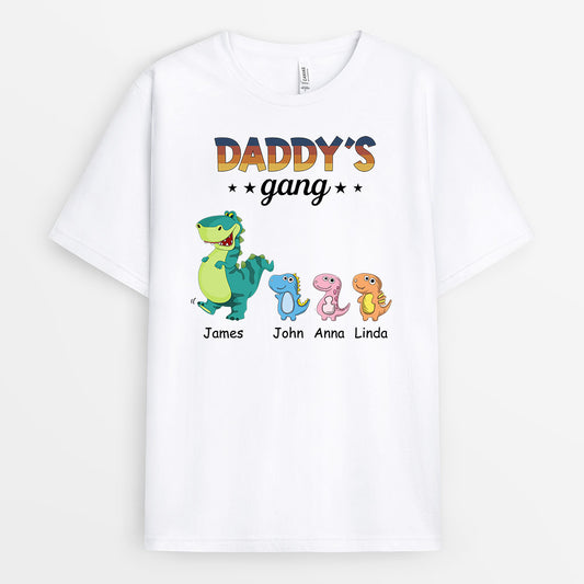 0975AUK1 Personalised T shirts Gifts Dinosaur Grandad Dad