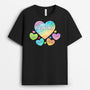 0976AUK1 Personalised T shirts Gifts Heart Grandma Mum